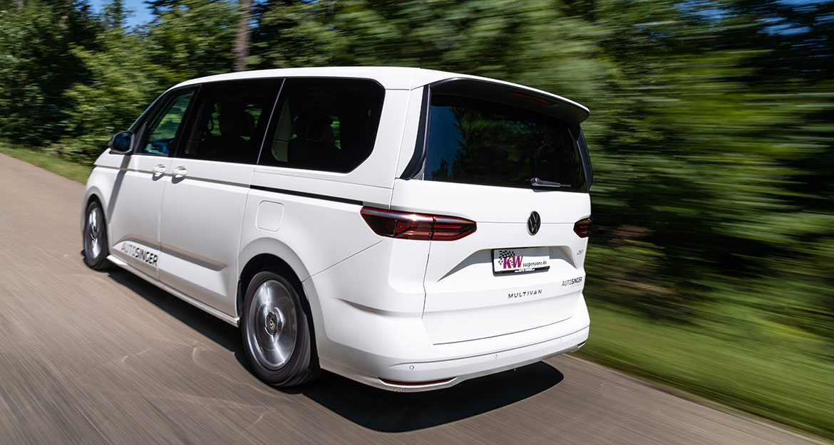Das KW Fahrwerk verleiht dem T7 Multivan mit seiner neuen VW-Plattform ein sportlich-harmonisches Fahrverhalten.
